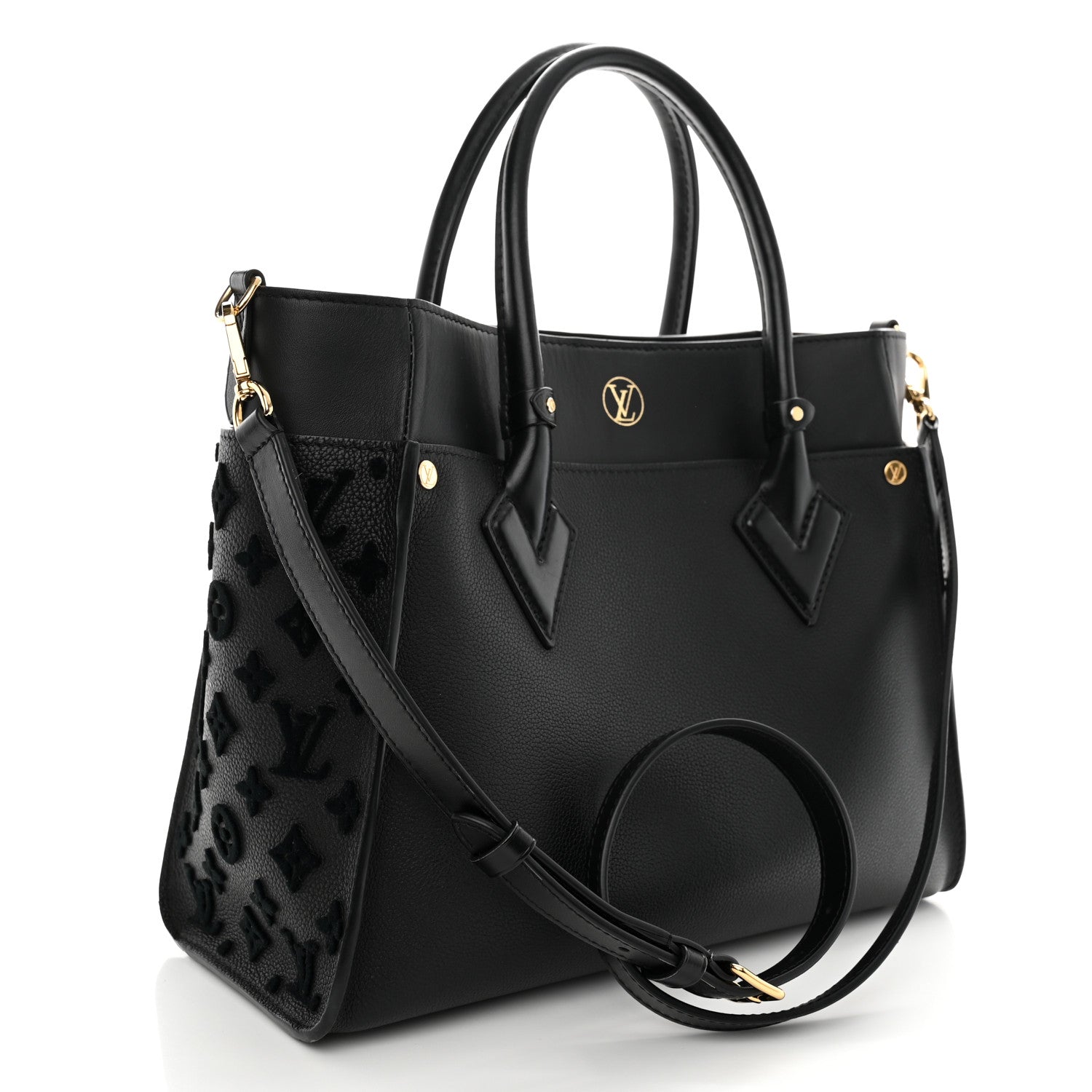 Louis Vuitton Calfskin Monogram Tufting On My Side Black 3 of 11