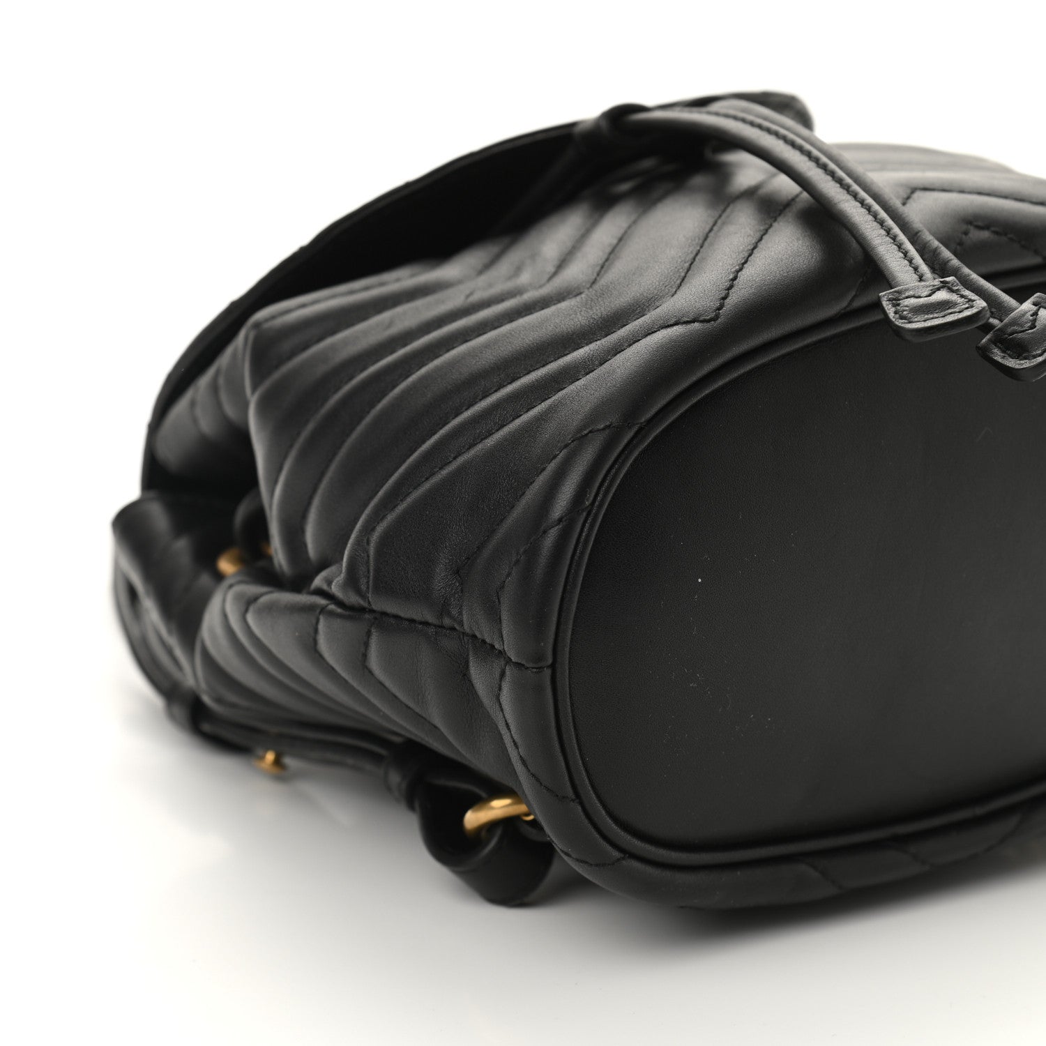 Gucci Calfskin Matelasse GG Marmont Flap Backpack Black 8 of 9