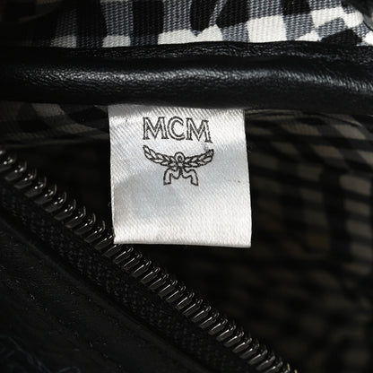 MCM Visetos Liz Shopper Tote Pouch Black 6 of 12