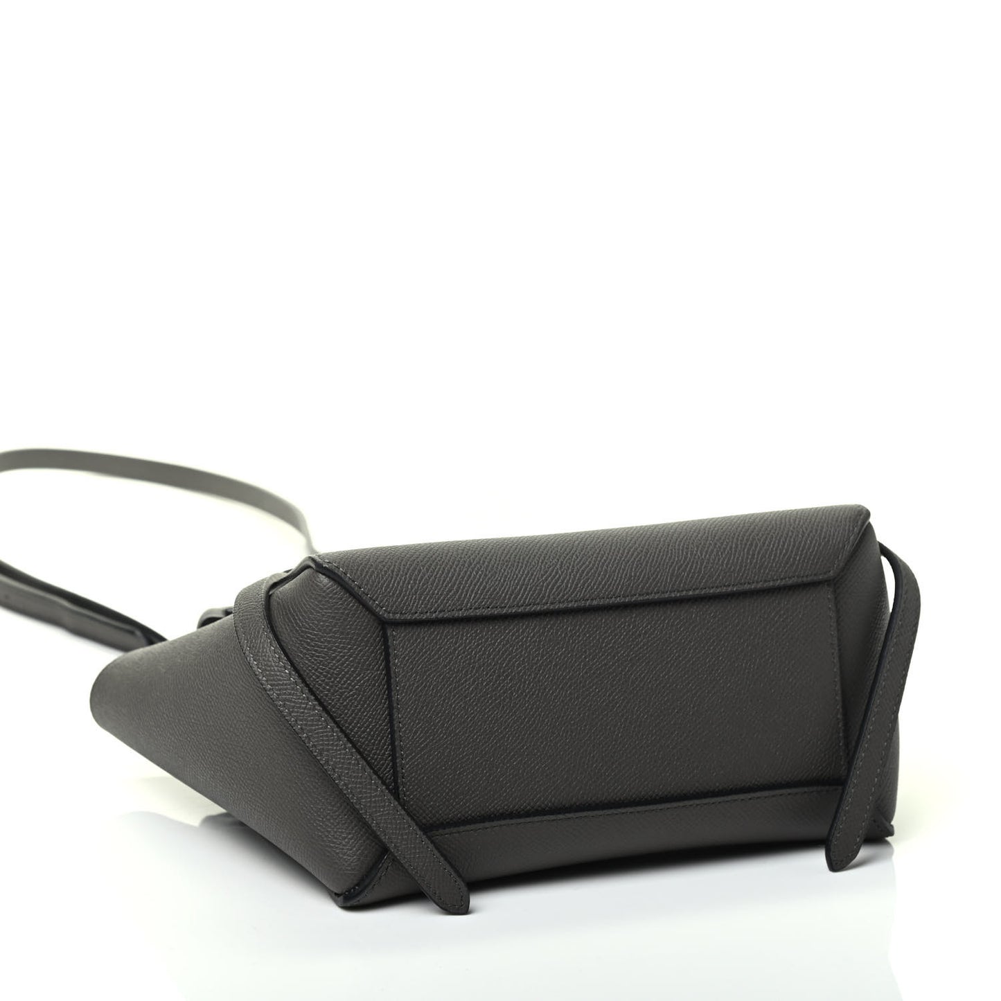 Grained Calfskin Nano Belt Bag Grey