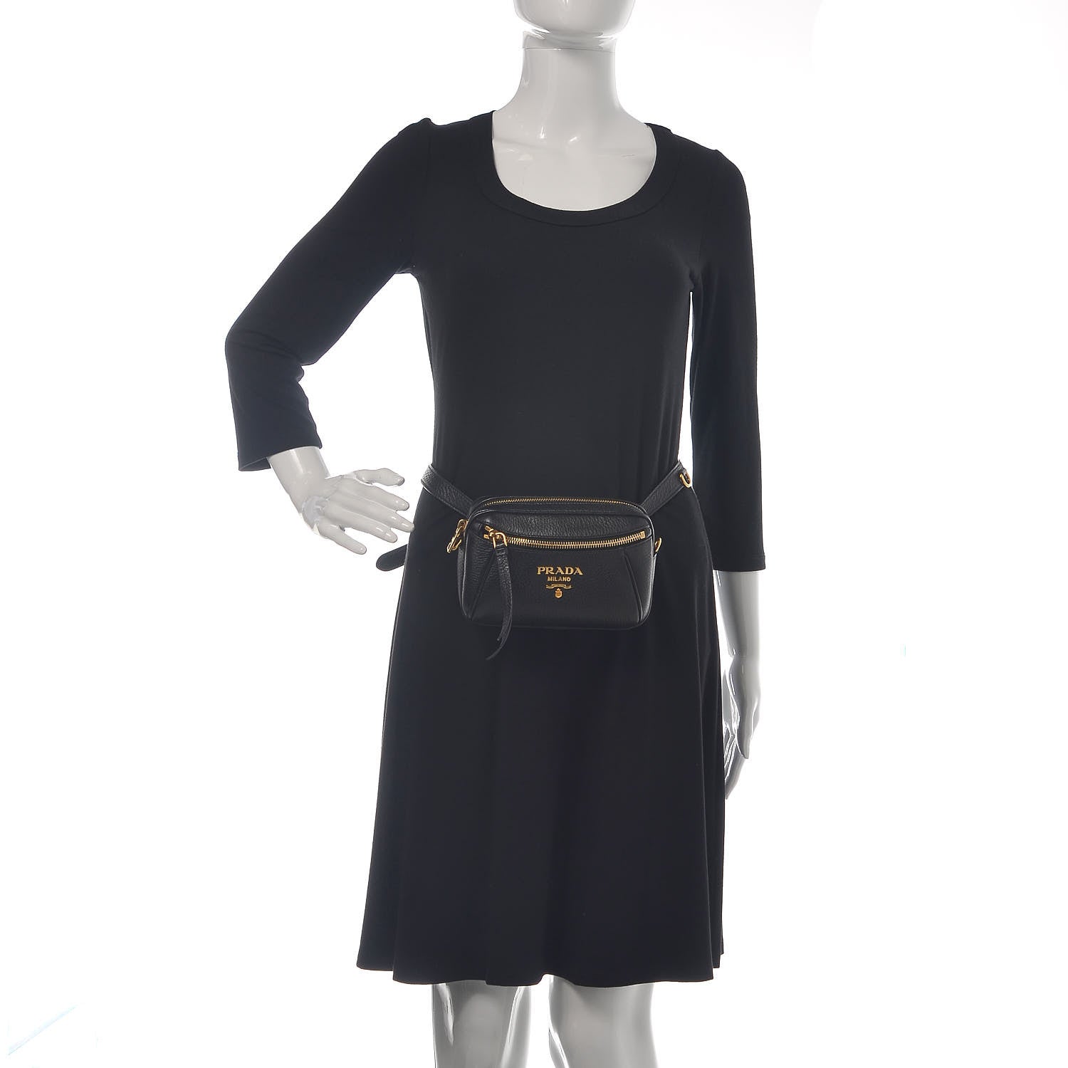 Prada Vitello Daino Belt Bag Black 1 of 15