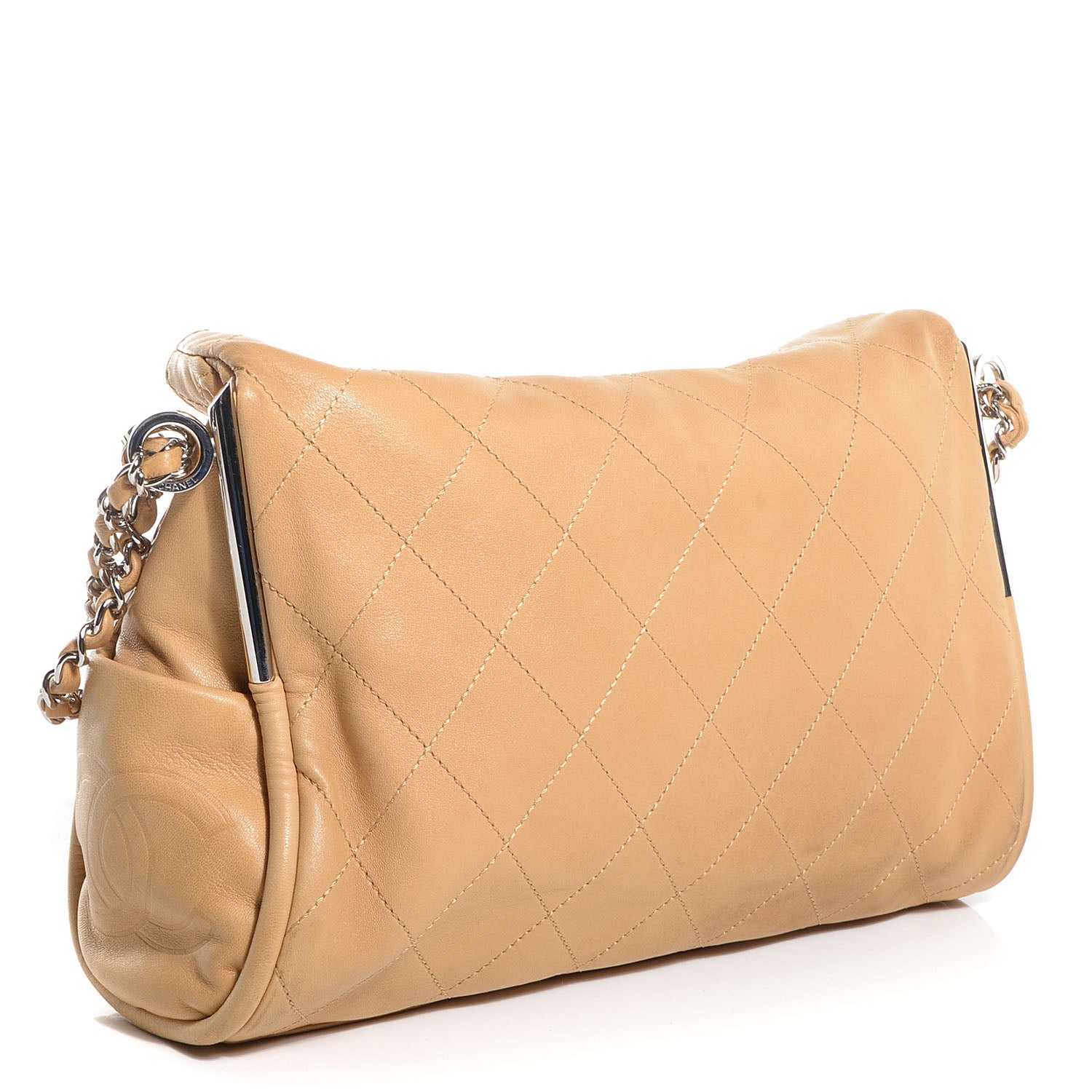 Chanel Lambskin Stitched Medium Ultimate Soft Tote Beige 3 of 7