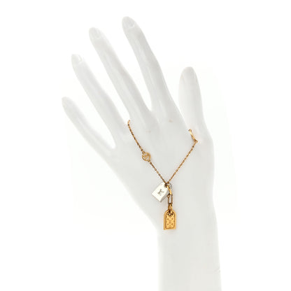 Louis Vuitton Brass Nanogram Bracelet Silver Gold 2 of 5