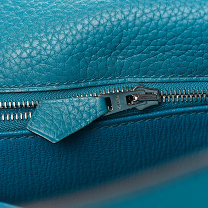 Hermes Taurillon Clemence Kelly Retourne 35 Bleu Izmir 10 of 33