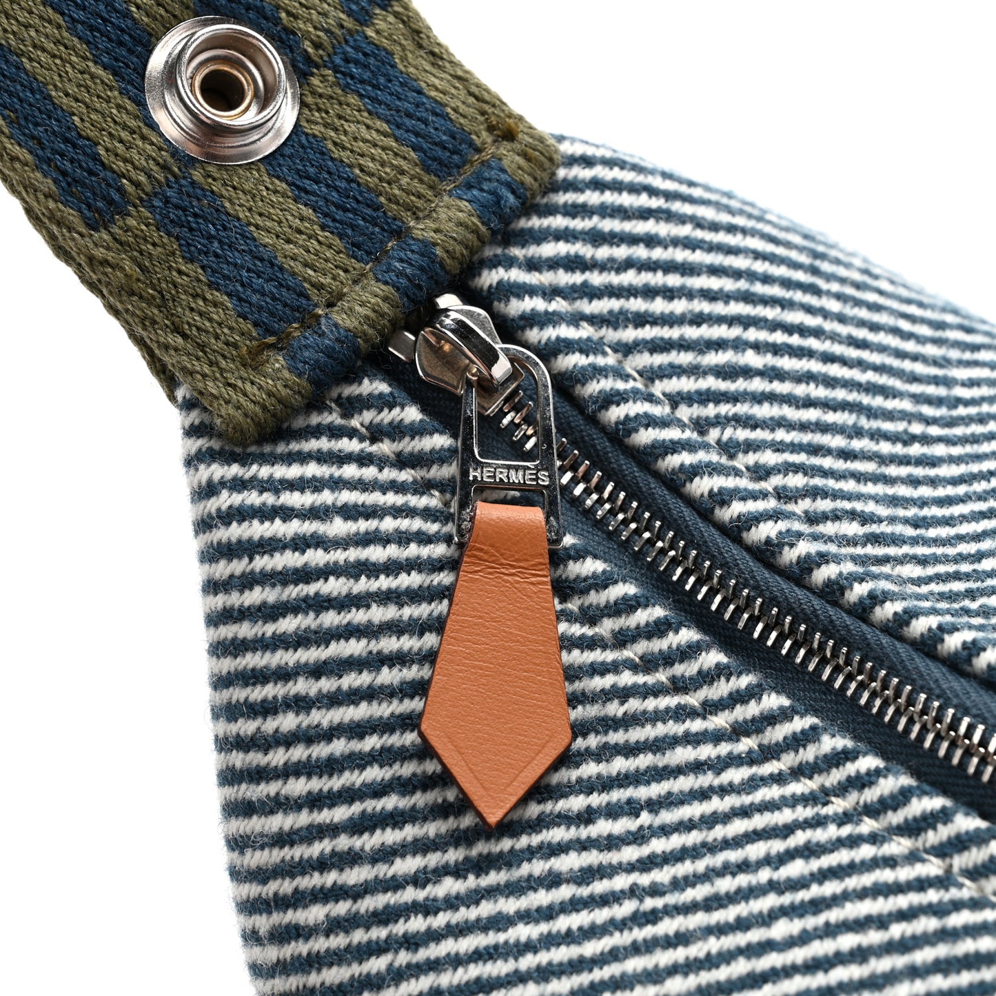 Wool Small Bride-A-Brac H Natte Pouch Bleu Abysse