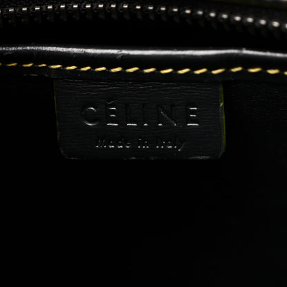Celine Satin Calfskin Nano Debossed Luggage Black Yellow 6 of 13