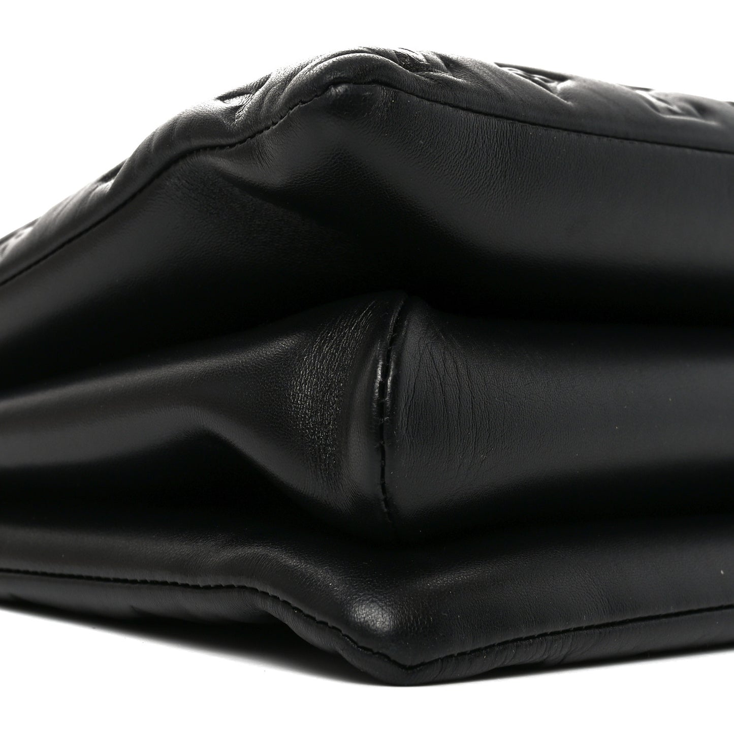 Lambskin Embossed Monogram Coussin MM Black