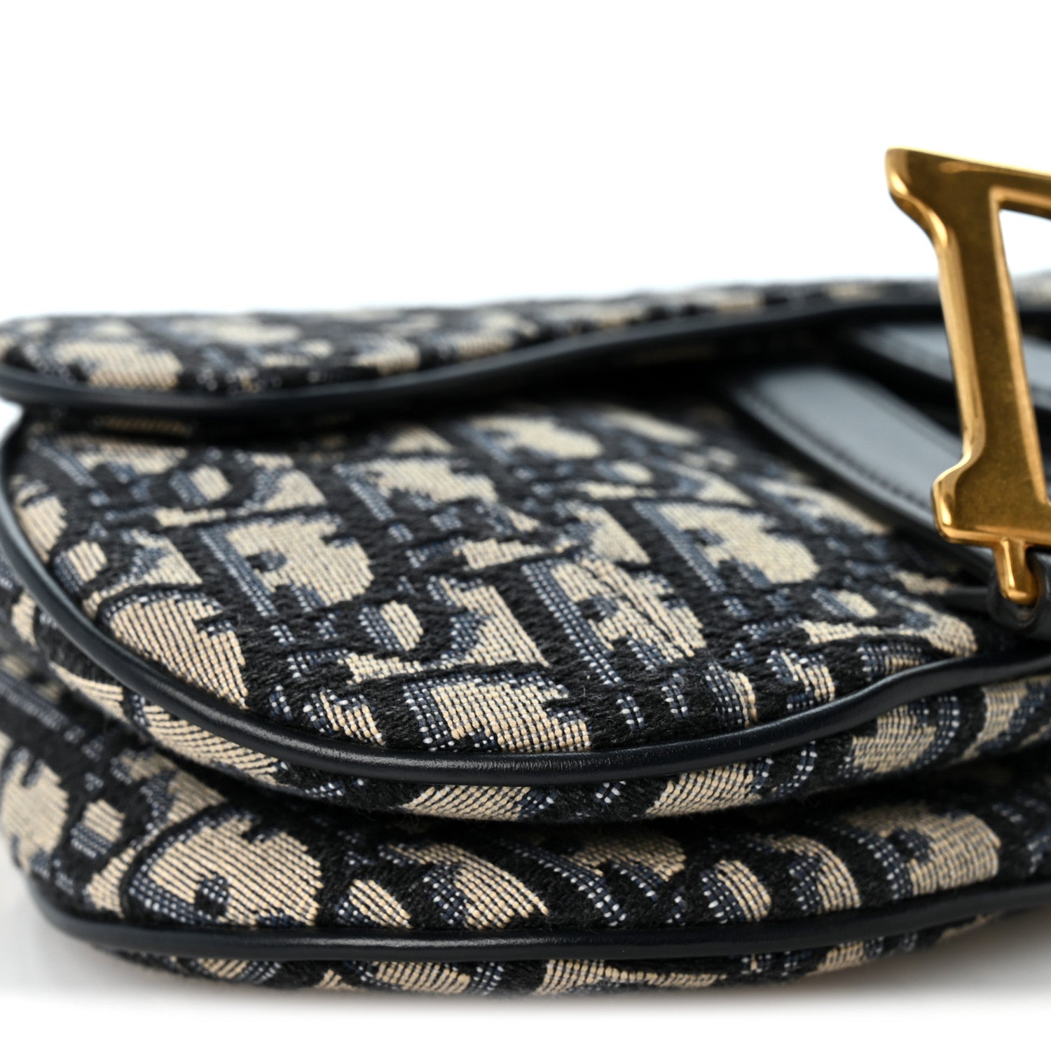 Christian Dior Oblique Mini Saddle Bag With Strap Blue 9 of 10