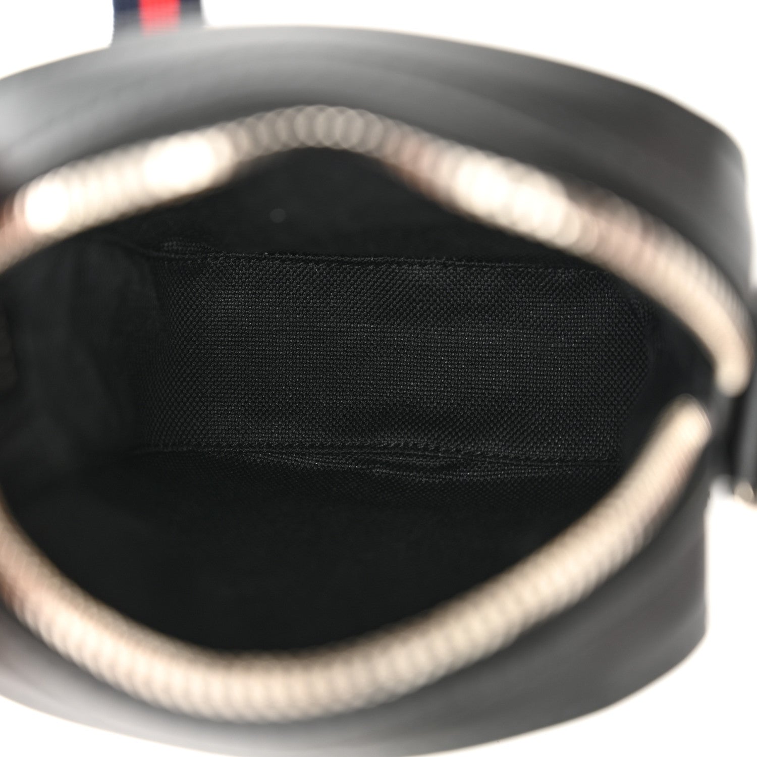 Gucci GG Supreme Monogram Appia Calfskin Web Small Camera Messenger Bag Black Grey 5 of 10