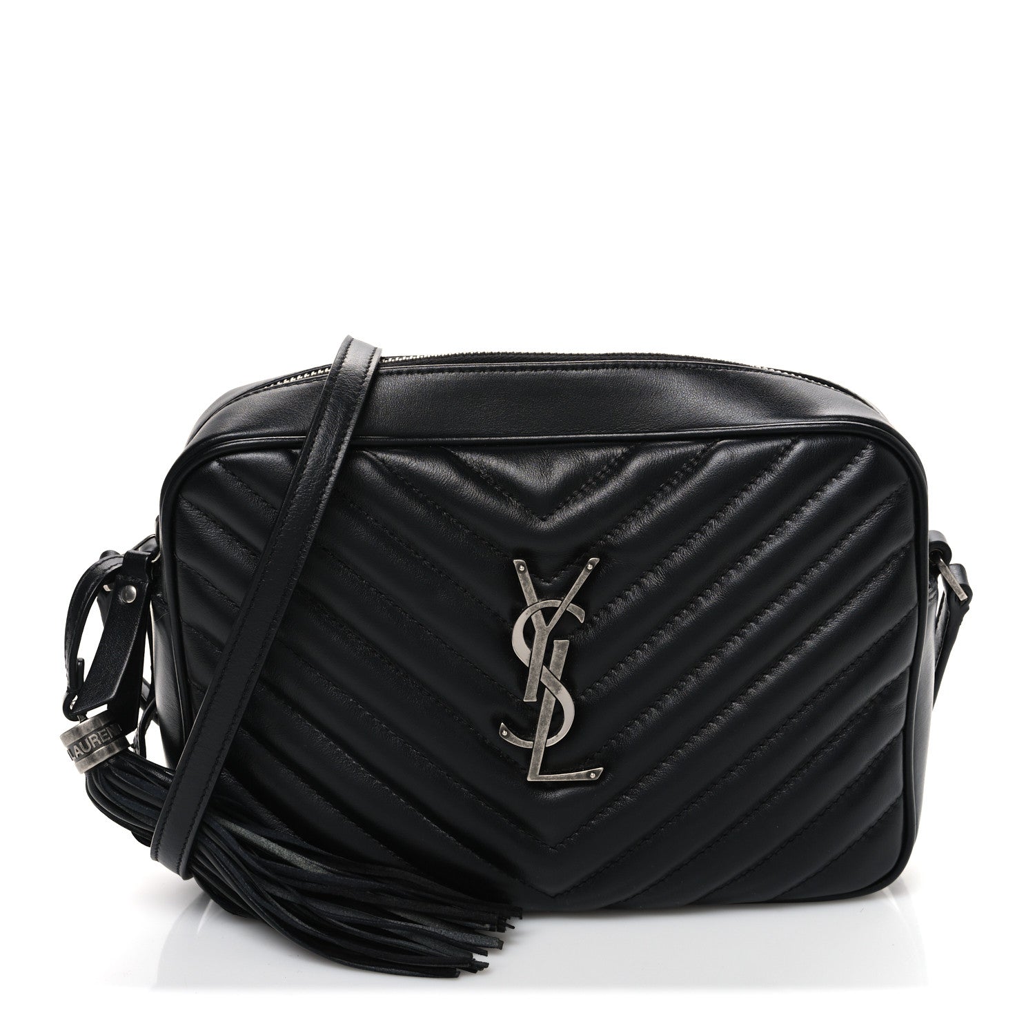 Saint Laurent Calfskin Matelasse Monogram Lou Camera Bag Black 1 of 10