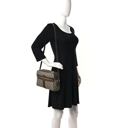 Gucci GG Supreme Monogram Web Small Ophidia Shoulder Bag Brown 3 of 9