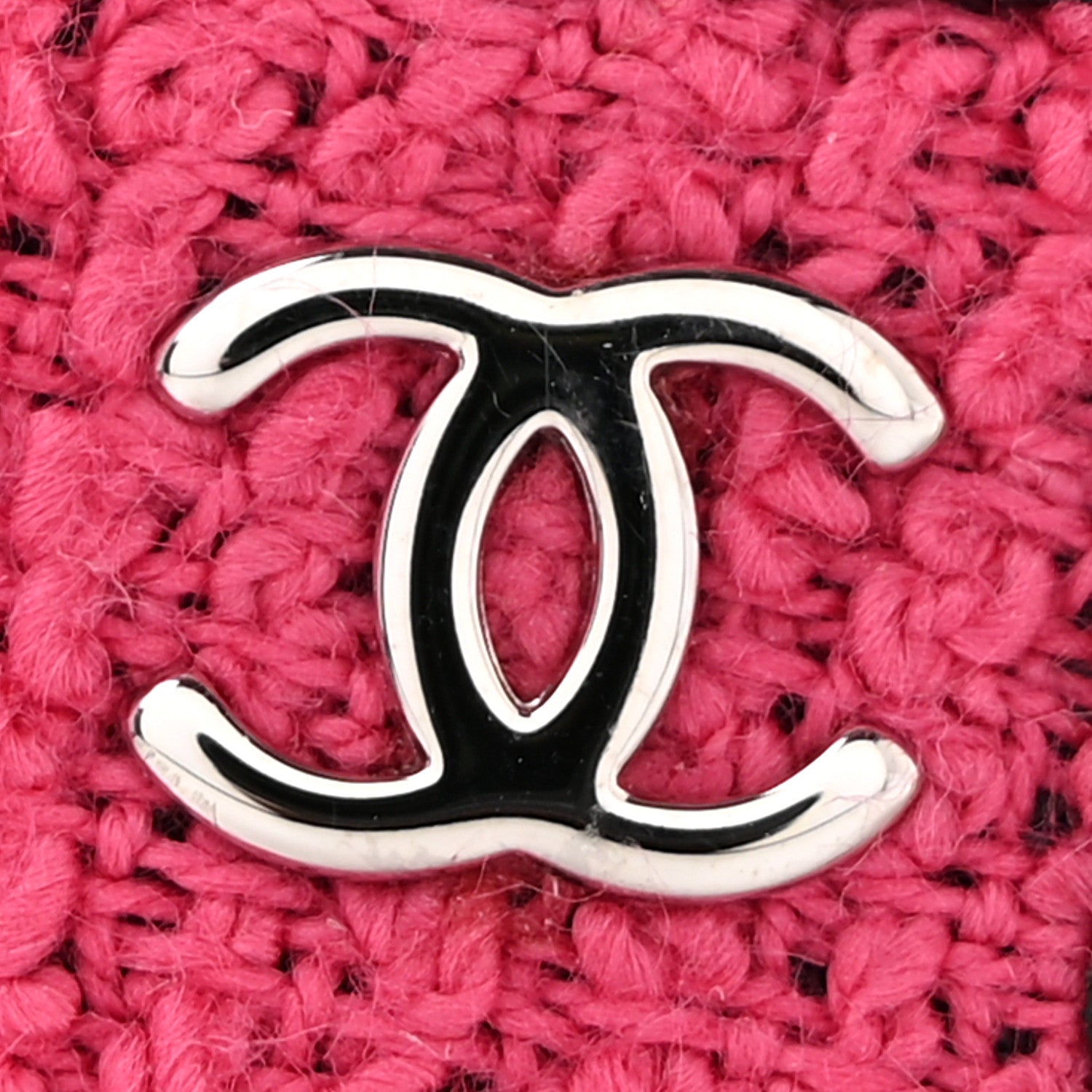 Chanel Tweed Grosgrain Cap Toe CC Slingback Pumps 37 Pink Black 10 of 12