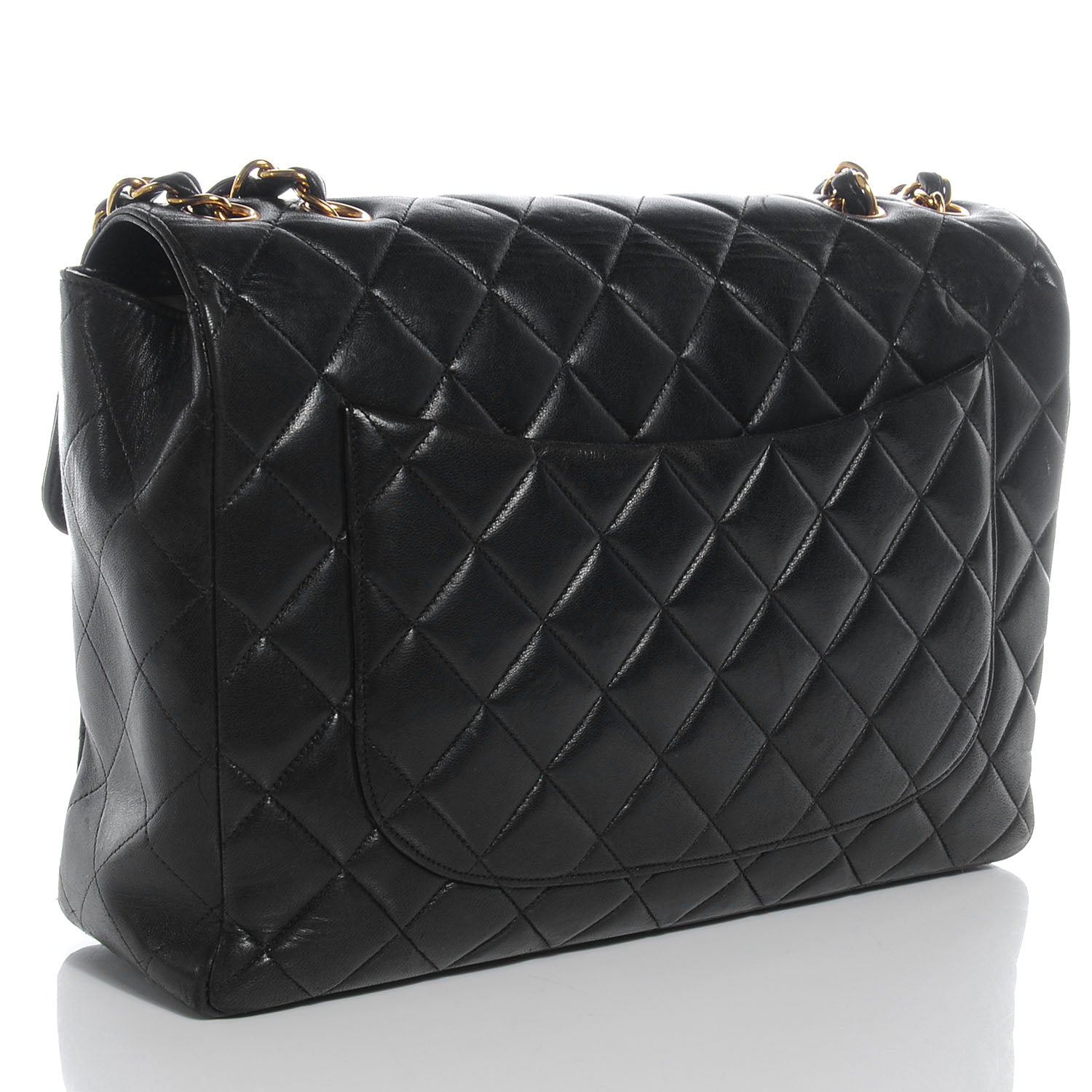 Chanel Lambskin Jumbo Flap Bag Black 3 of 8
