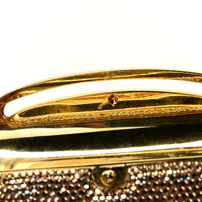 Judith Leiber Swarovski Crystal Minaudiere Clutch Gold 6 of 7