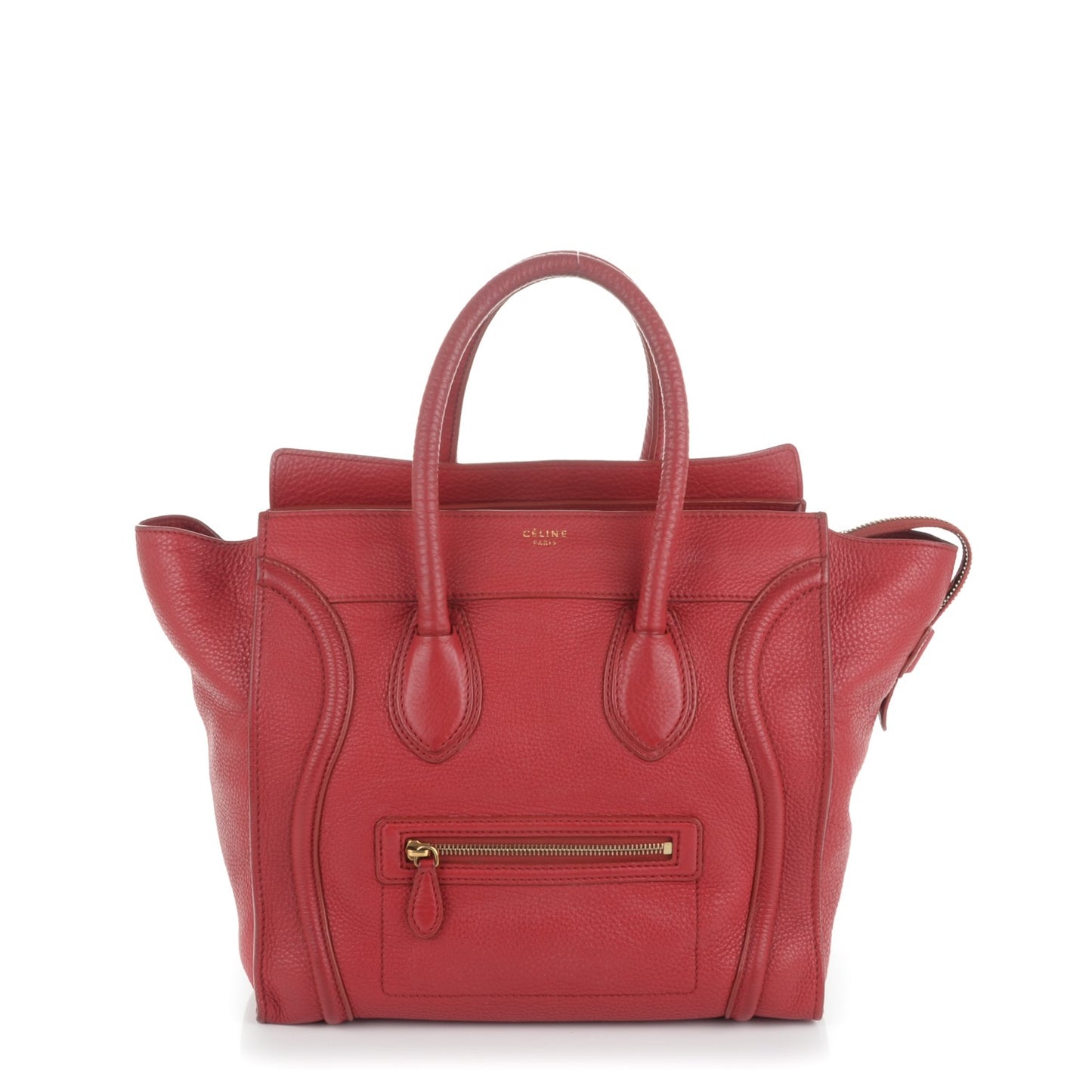 Pebbled Calfskin Mini Luggage Red