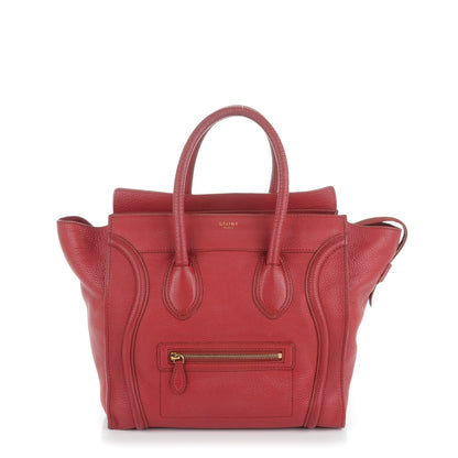 Celine Pebbled Calfskin Mini Luggage Red 1 of 7