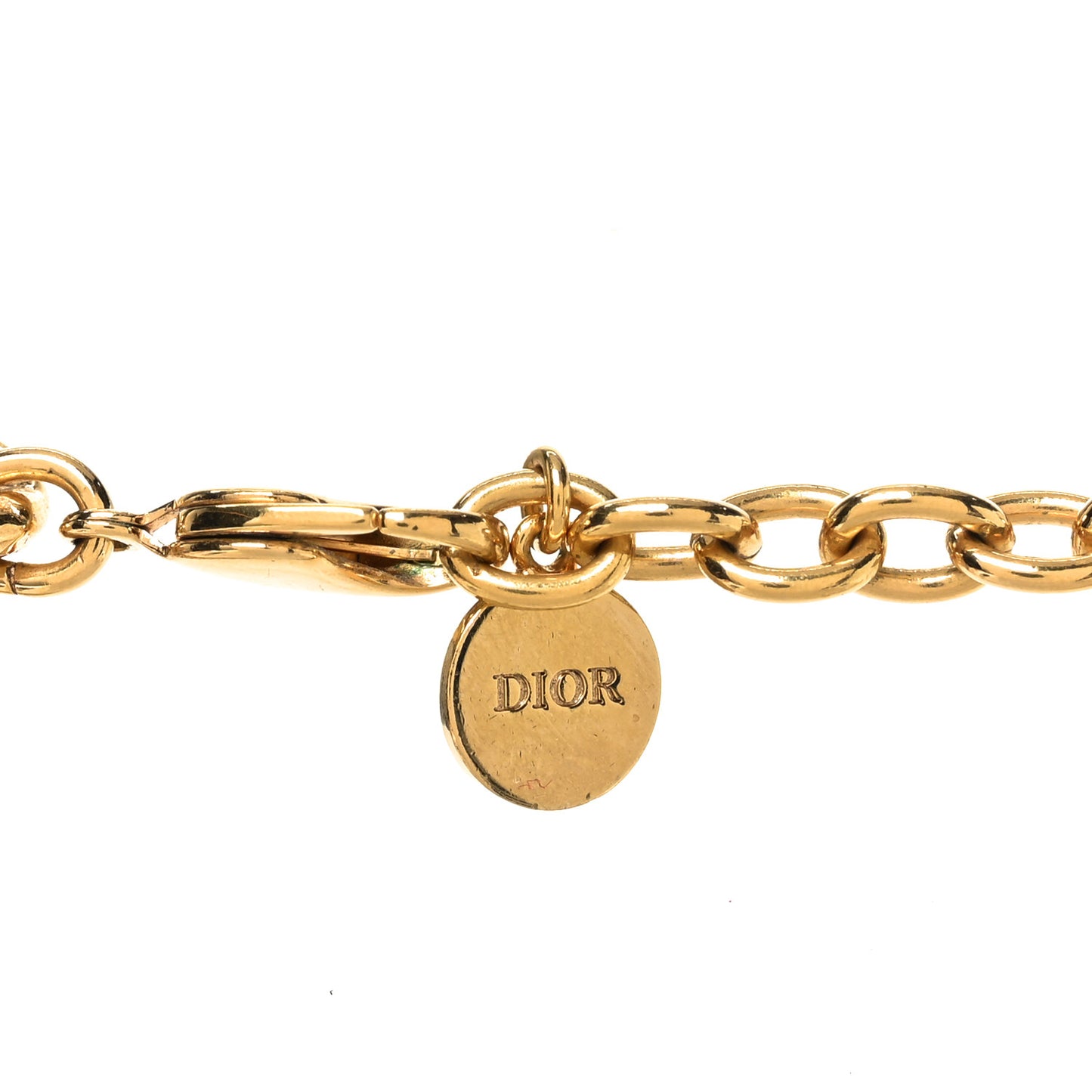 Metal CD Choker Necklace Gold