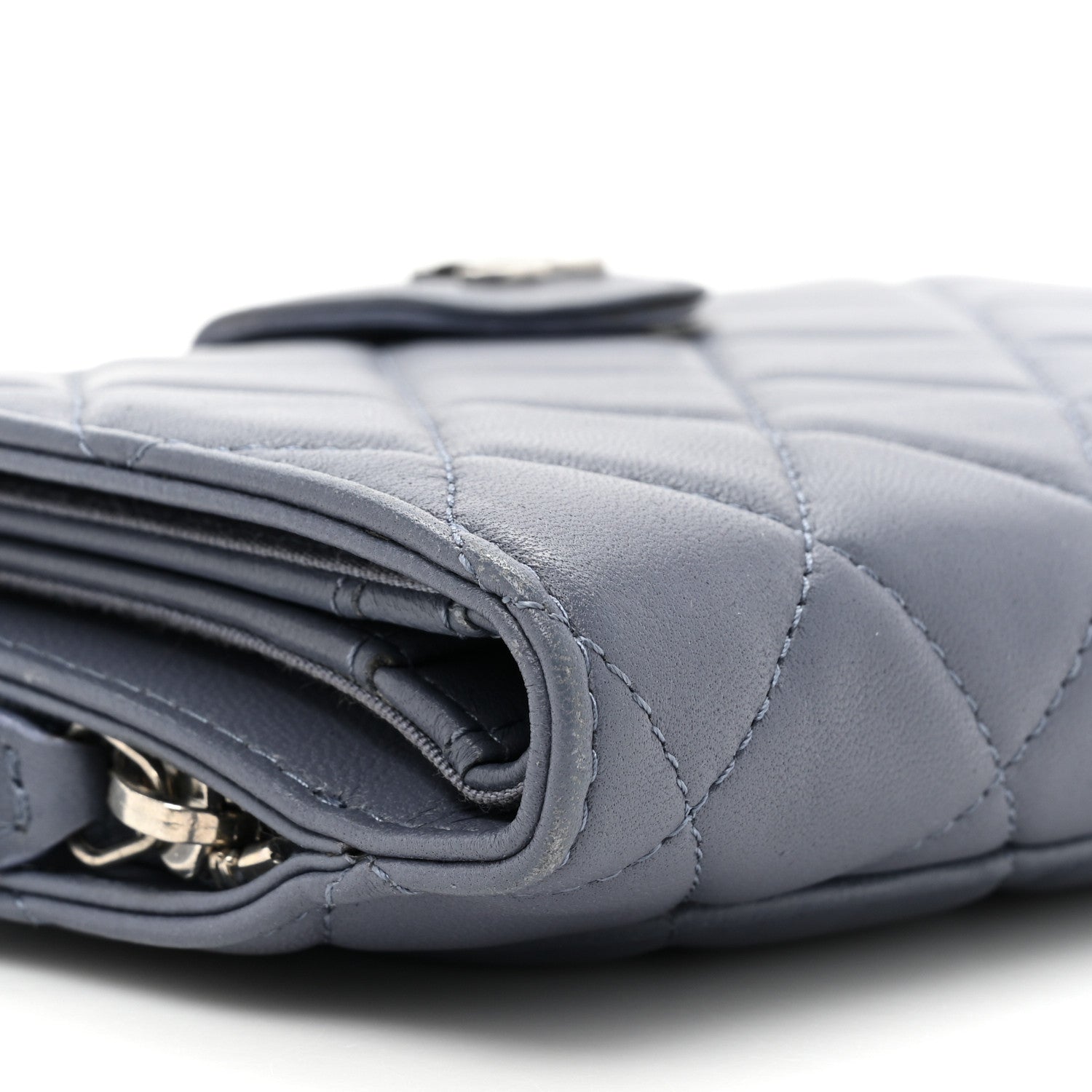 Chanel Lambskin Quilted Zipped Pocket Wallet Lavander 12 of 17