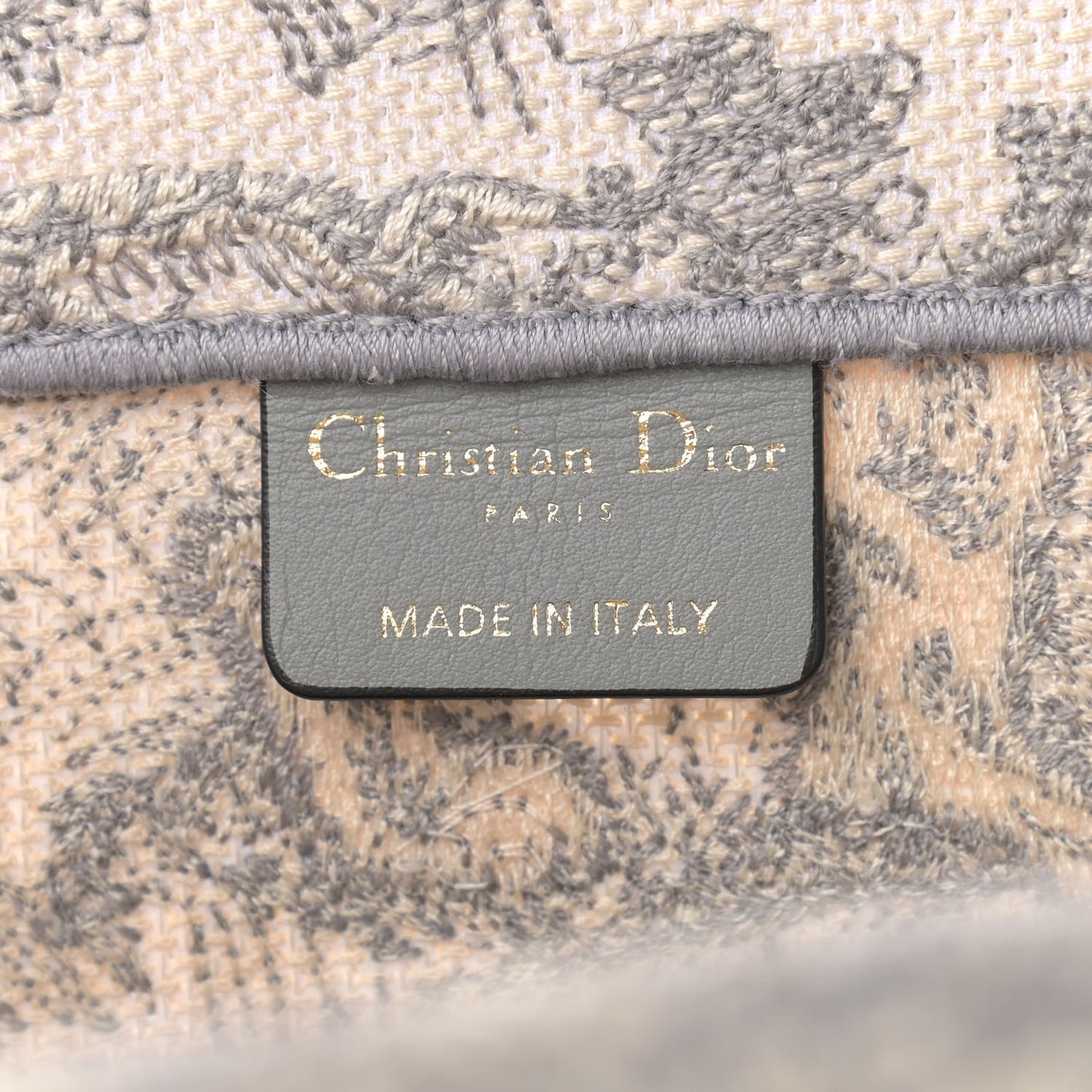 Canvas Embroidered Medium Dioriviera Toile De Jouy Book Tote Gray