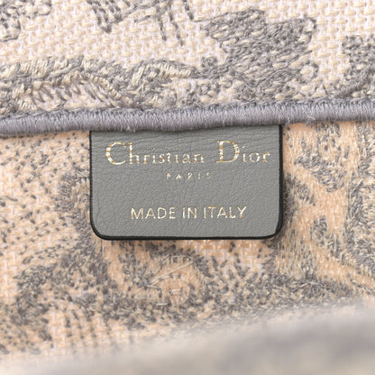 Christian Dior Canvas Embroidered Medium Dioriviera Toile De Jouy Book Tote Gray 6 of 9