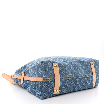 Louis Vuitton Monogram Denim CarryAll MM Blue 4 of 9