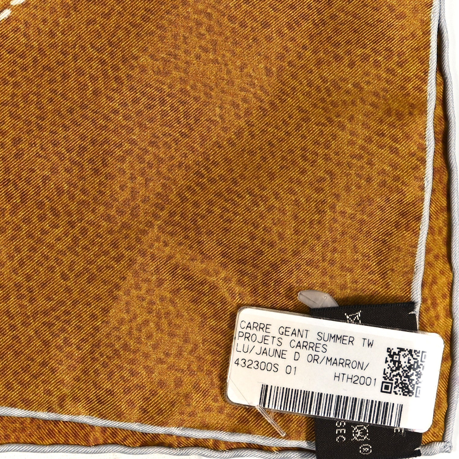 Hermes Silk Projets Carres Scarf 90 Jaune D'Or Marron 3 of 4