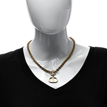 Christian Dior Metal 30 Montaigne Necklace Aged Gold 2 of 4
