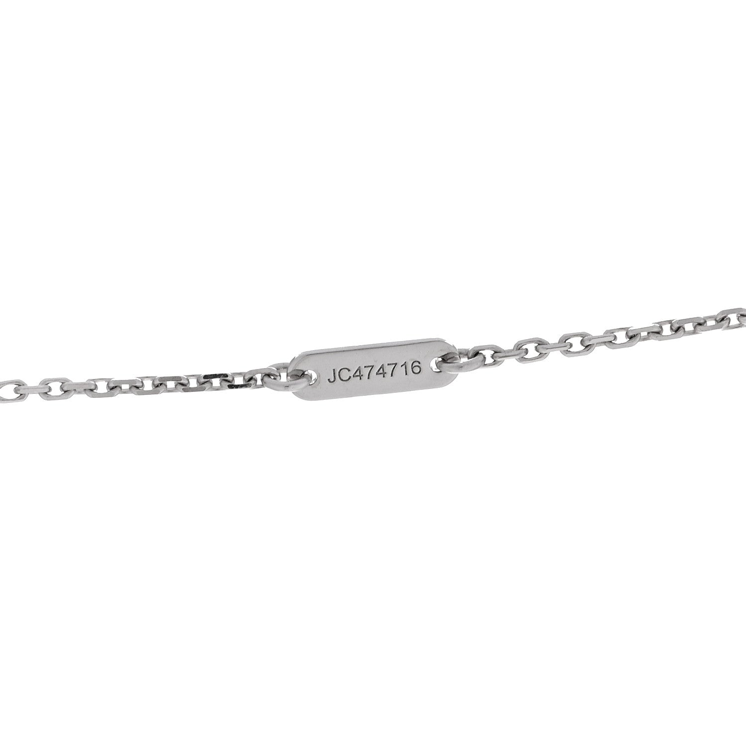 Van Cleef & Arpels 18K White Gold Diamond Sweet Alhambra Pendant Necklace 6 of 6