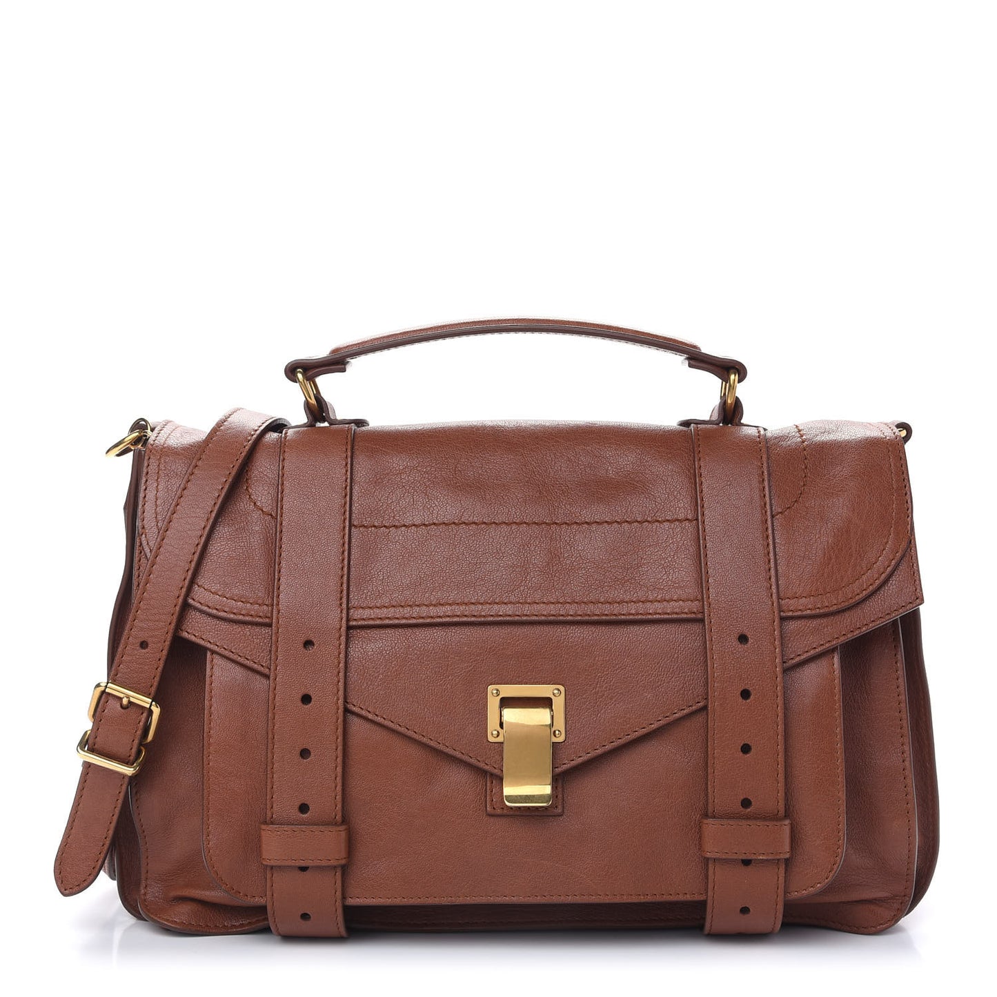 Lambskin Medium PS1 Satchel Saddle