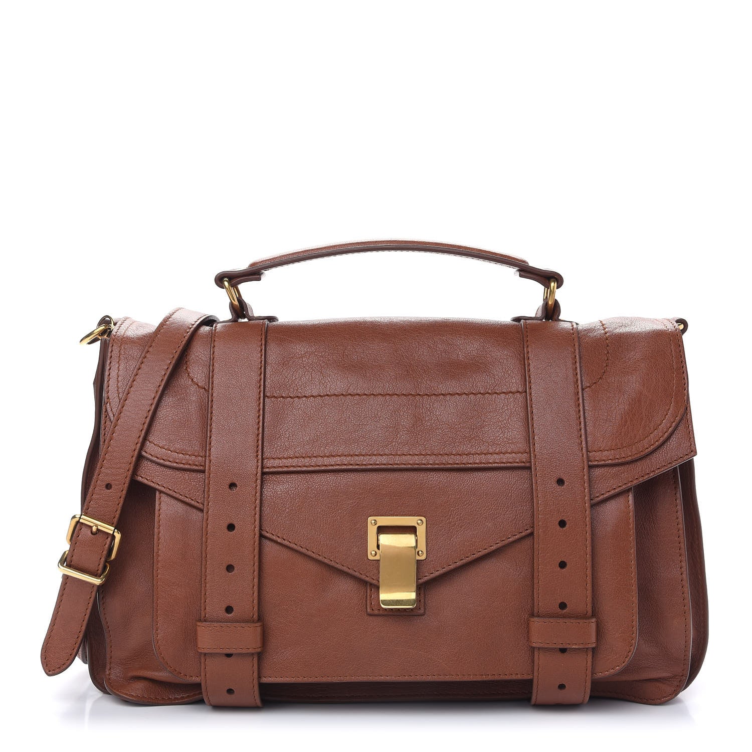 Proenza Schouler Lambskin Medium PS1 Satchel Saddle 1 of 9