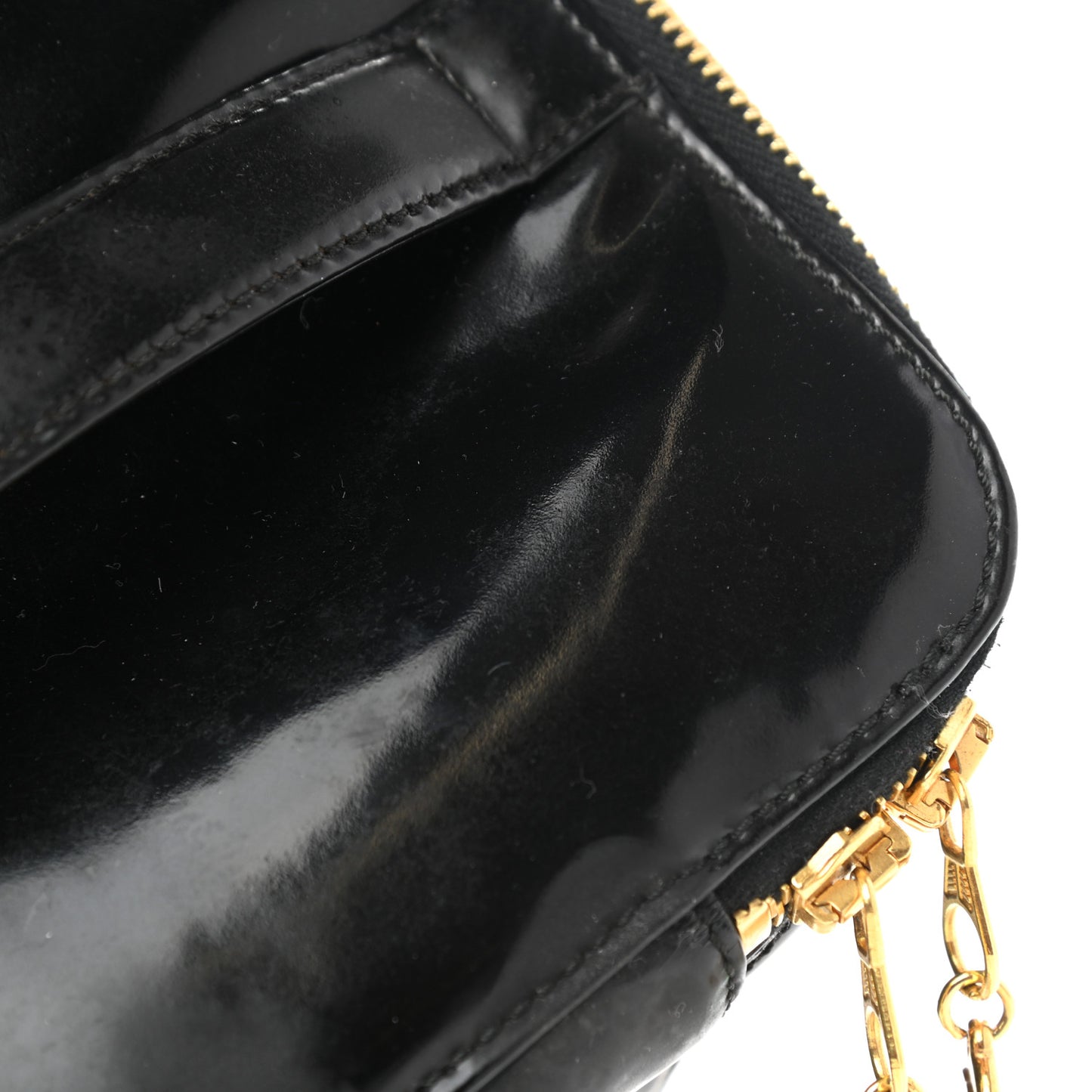 Patent Vanity Cosmetic Case Black