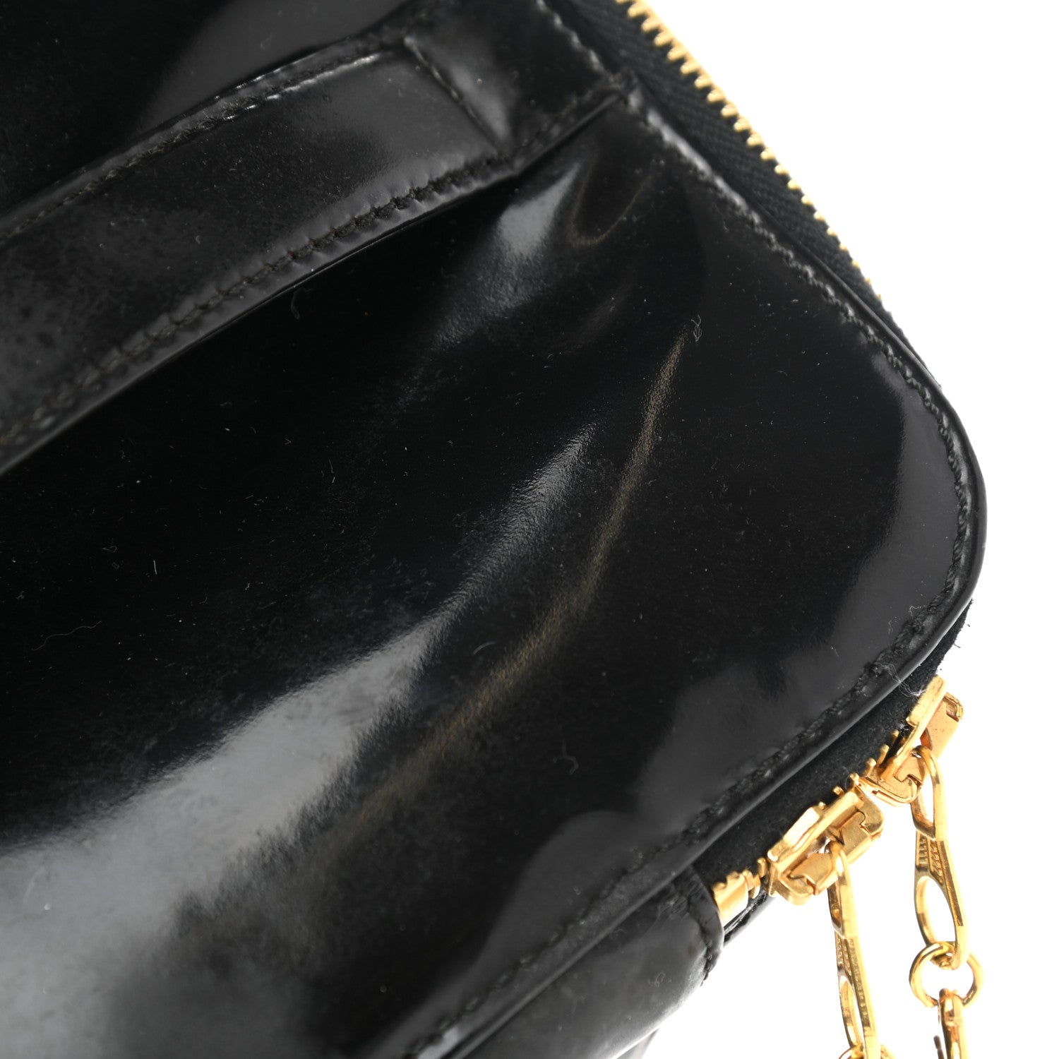 Chanel Patent Vanity Cosmetic Case Black 12 of 12