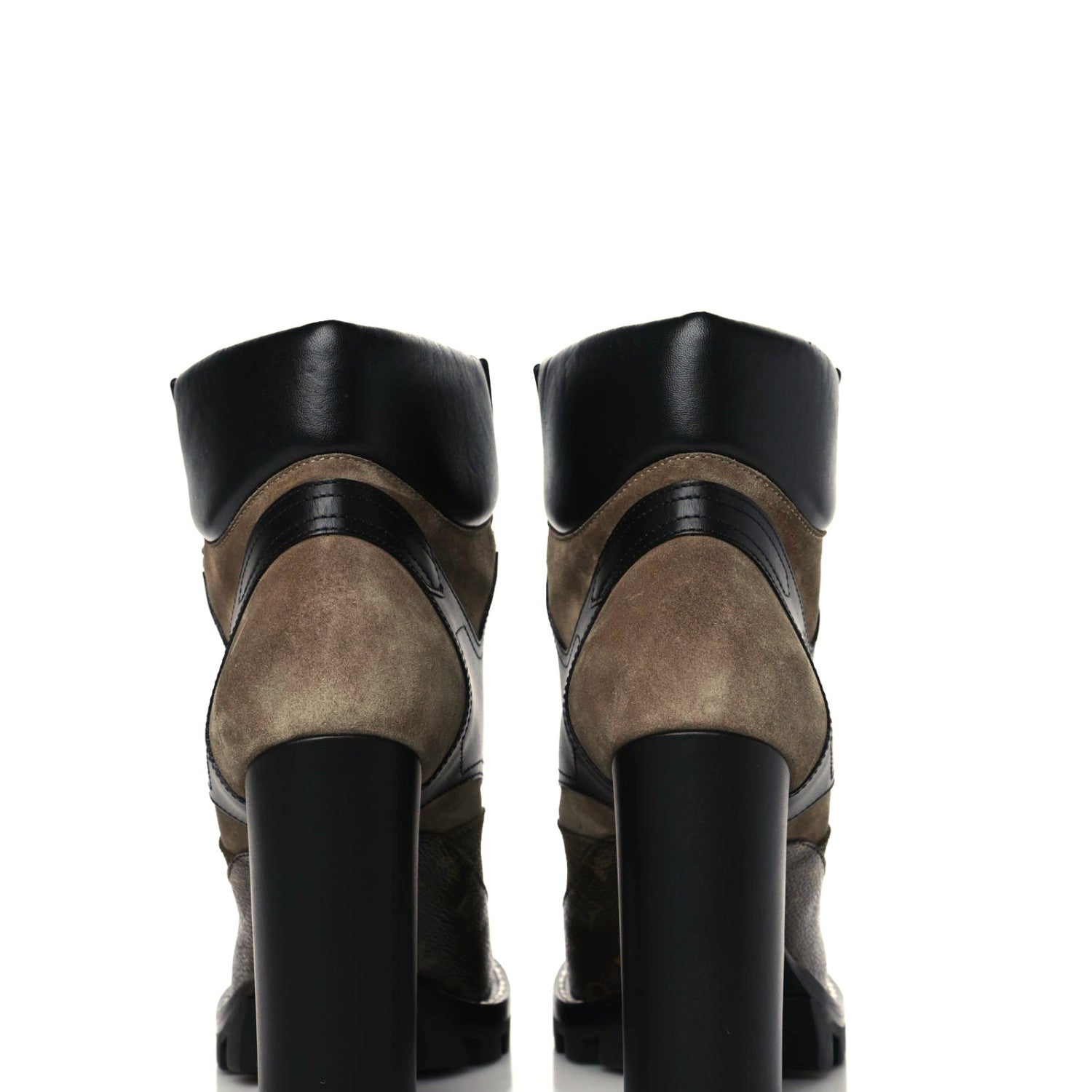 Louis Vuitton Suede Calfskin Monogram Star Trail Ankle Boots 40 Khaki 5 of 8