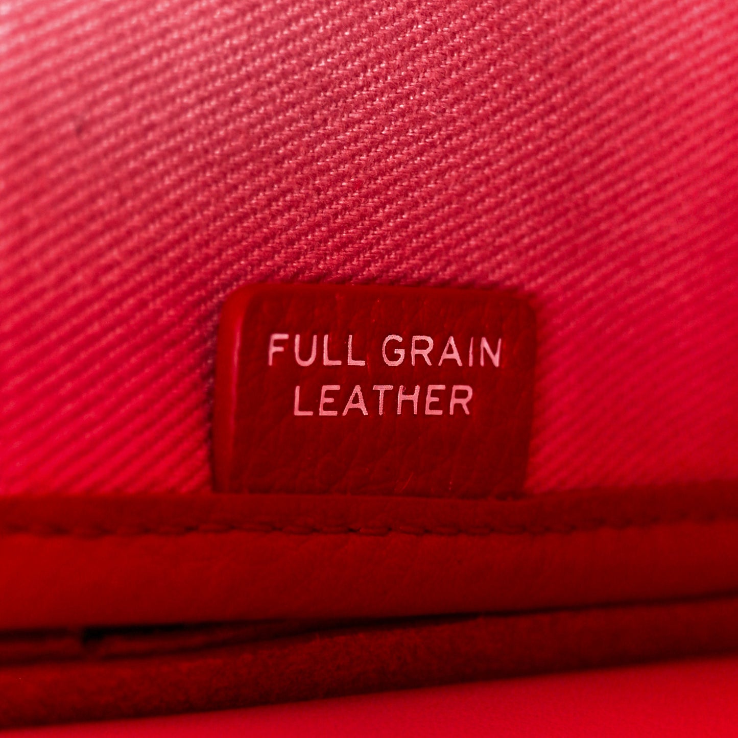 Grained Calfskin Small The Tote Bag Red