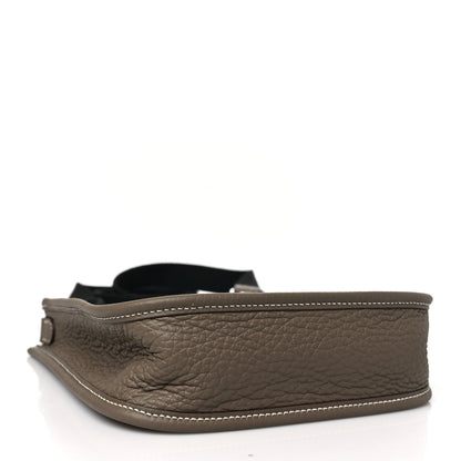 Hermes Taurillon Clemence Amazone Evelyne TPM Etoupe Bleu Indigo 4 of 10