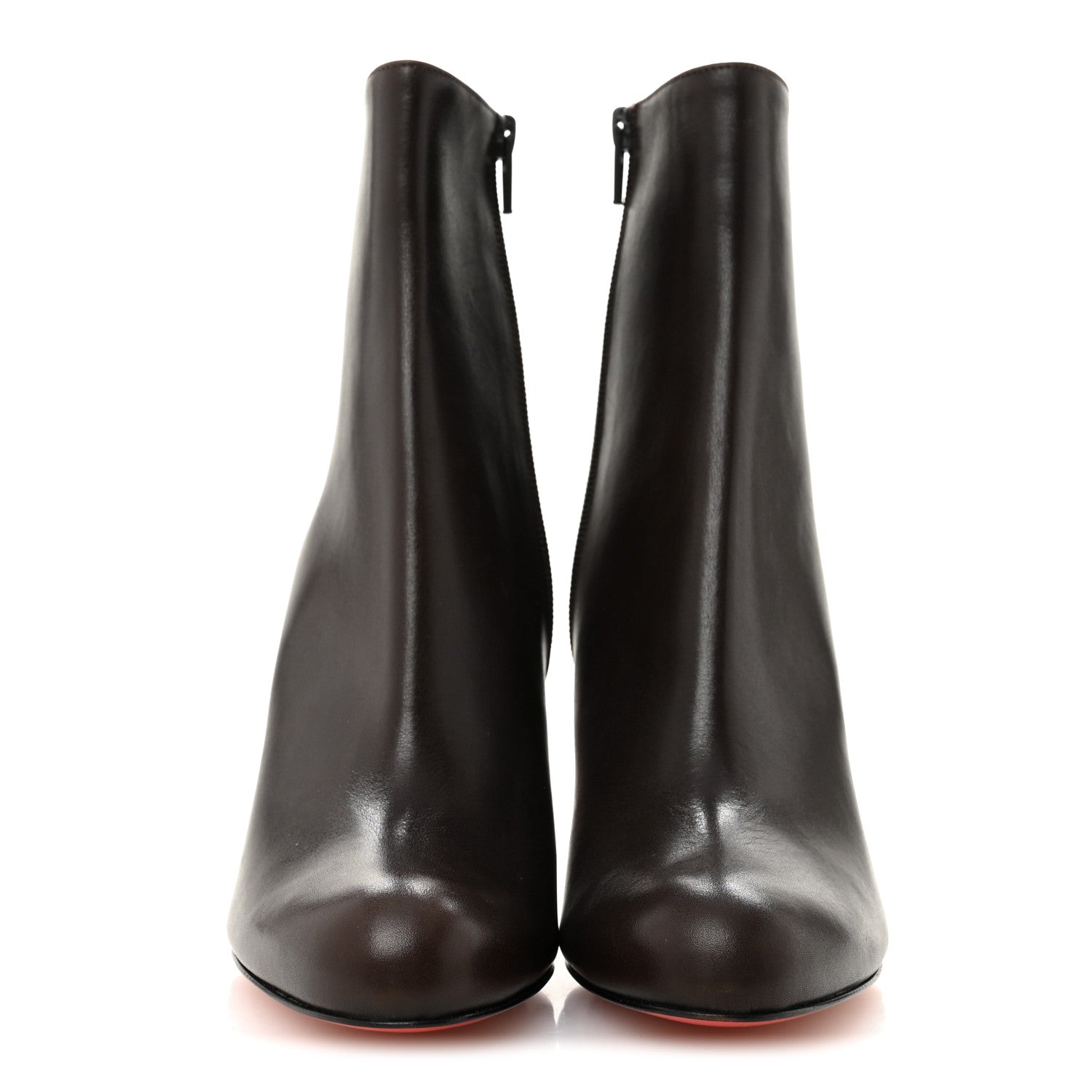 Christian Louboutin Calfskin Miss Tack Booty 85 Ankle Boots 36 Fondente 3 of 8