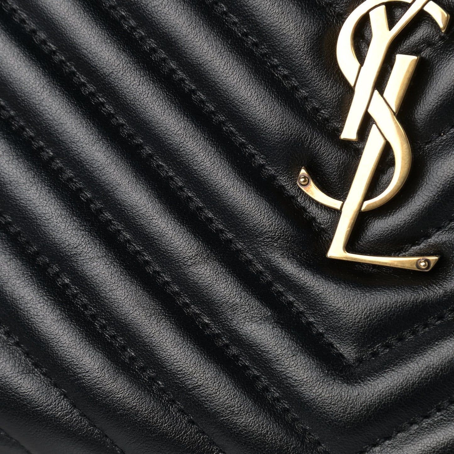 Calfskin Matelasse Monogram Lou Camera Bag Black