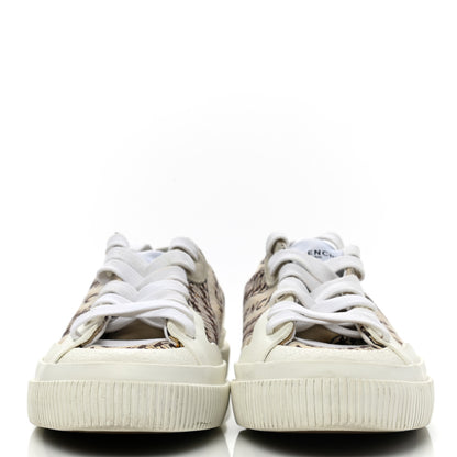 Givenchy Canvas Chain Logo Printed Womens Tennis Sneakers 38 Beige Brown 2 of 12