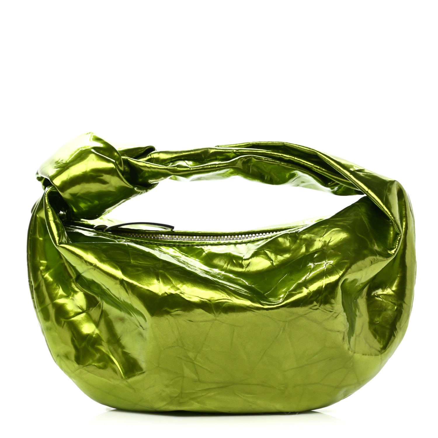 Bottega Veneta Metallic Crushed Calfskin Mini Jodie Chlorophyll 1 of 10