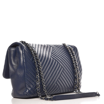 Chanel Lambskin Large CC Crossing Flap Navy 4 of 8
