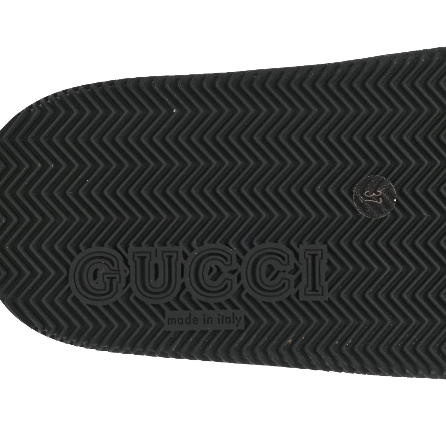 Gucci Rubber Web Stripe Slide Sandals 37 Green Navy Red 6 of 8