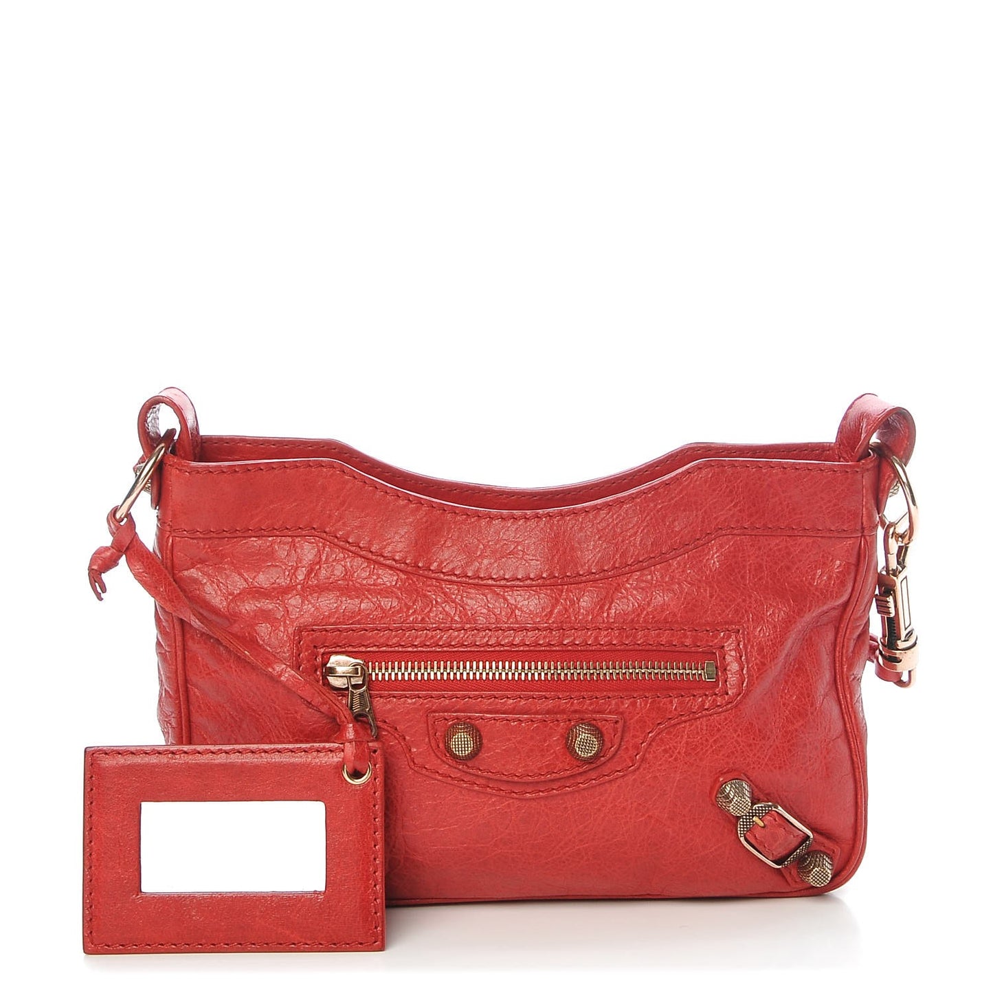 Agneau Giant 12 Rose Gold Hardware Hip Rouge Coquelicot