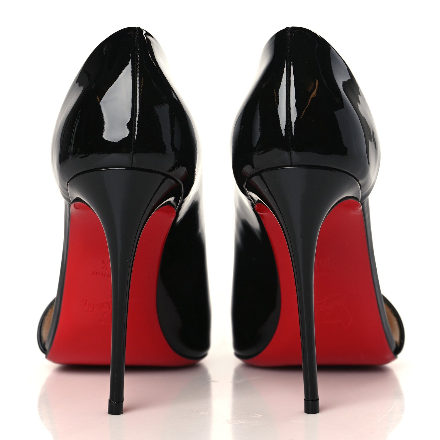Christian Louboutin Patent Phoebe Asymmetric 100 Pumps 36.5 Black 5 of 9