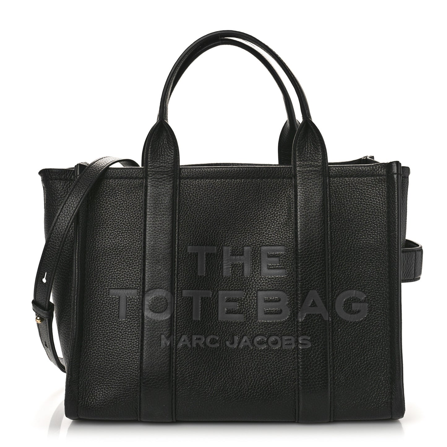 Grained Calfskin Medium The Tote Bag Black