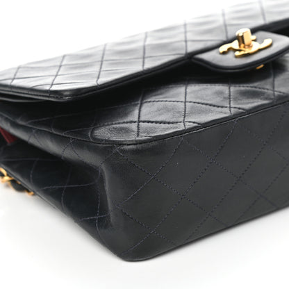 Chanel Lambskin Quilted Medium Double Flap Navy 9 of 10