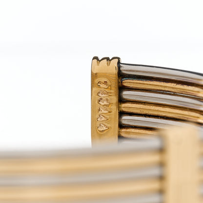 Cartier 18K Yellow Gold Stainless Steel Wire Cuff Bracelet 3 of 4