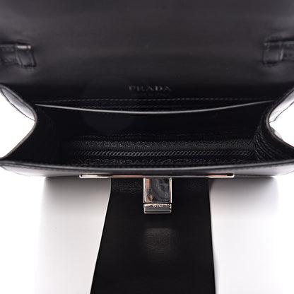 Prada City Calf Crystal Embellished Ribbon Bag Black 5 of 8