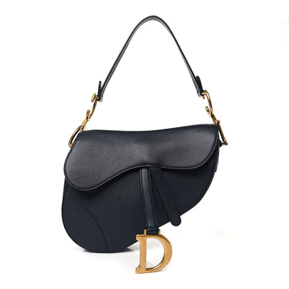 Christian Dior Grained Calfskin Saddle Bag Black 1 of 13