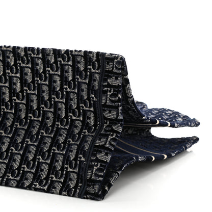 Christian Dior Oblique Velvet Book Tote Blue Multicolor 8 of 9