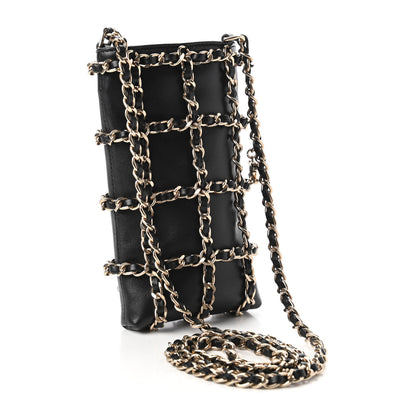 Chanel Lambskin Clutch With Chain Black 3 of 7